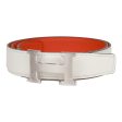 Hermes 32mm Reversible White Feu Constance H Belt 80cm Brushed Palladium Buckle Online