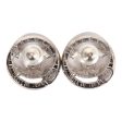 Chanel Silver CC Circle Stud Earrings Online