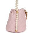 Chanel  About Pearls  Mini Drawstring Bucket Bag Pink Calfskin Brushed Gold Hardware Online Hot Sale