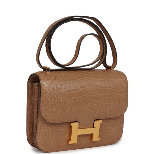 Hermes Constance 18 Chai Matte Alligator Gold Hardware Hot on Sale