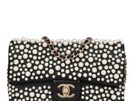 Chanel  Paris-Dubai  Pearly Flap Bag Black Lambskin Light Gold Hardware Sale