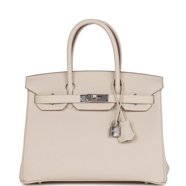 Hermes Birkin 30 Craie Togo Palladium Hardware For Cheap