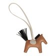 Hermes Chai Black Craie Grigri Horse Rodeo Bag Charm PM Fashion