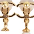 Chanel CC Pearl Drop Dangle Earrings Pearl & Gold Metal Online Hot Sale