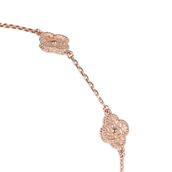 Van Cleef & Arpels Sweet Alhambra 18k Rose Gold 6 Motif Bracelet For Discount