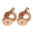 Hermes 18k Rose Gold San Coloris Diamond Finesse Earrings For Discount