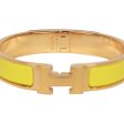 Hermes Jaune Tennis Clic Clac H Narrow Enamel Bracelet PM GHW Fashion