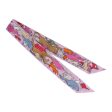 Hermes  Mille et Un Lapins  Parme Silk Twilly Pair Hot on Sale