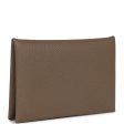 Hermes Calvi Duo Card Holder Etoupe Epsom Palladium Hardware on Sale