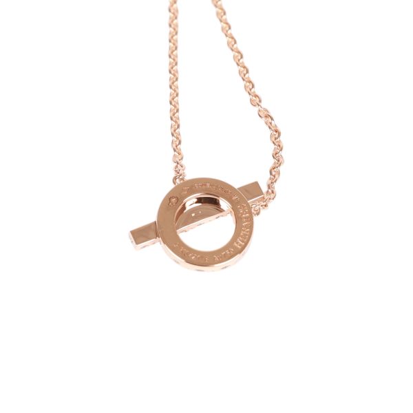 Hermes 18k Rose Gold Diamond Finesse Pendant Bracelet Discount