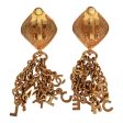 Vintage Chanel Gold Fringe Dangle Earrings Discount