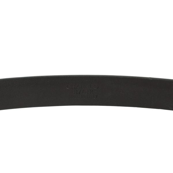 Chanel Black Metallic Patent Leather Belt 70 For Cheap