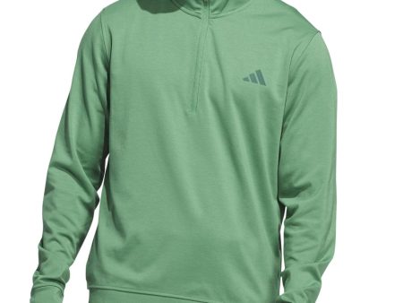 adidas Elevated 1 4 Zip Pullover - Preloved Green Online Sale