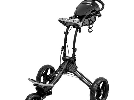 Clicgear Rovic RV1C 2.0 Compact 3-Wheel Push Trolley - Charcoal Black on Sale