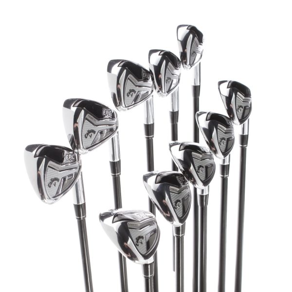 Callaway Epic Forged Steel Mens Right Hand Irons 4-PW+AW+GW+SW Senior - Tensei AV White 55 Supply