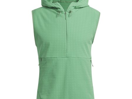 adidas Ultimate365 Tour WIND.RDY 1 2 Zip Vest - Preloved Green For Sale