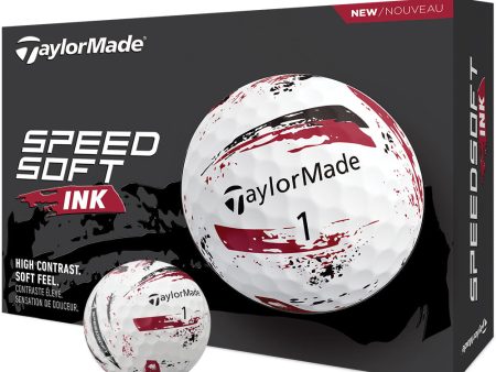 TaylorMade SpeedSoft Golf Balls - Ink Red - 12 Pack Online Hot Sale