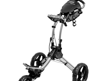 Clicgear Rovic RV1C 2.0 Compact 3-Wheel Push Trolley - Silver Black Online Sale